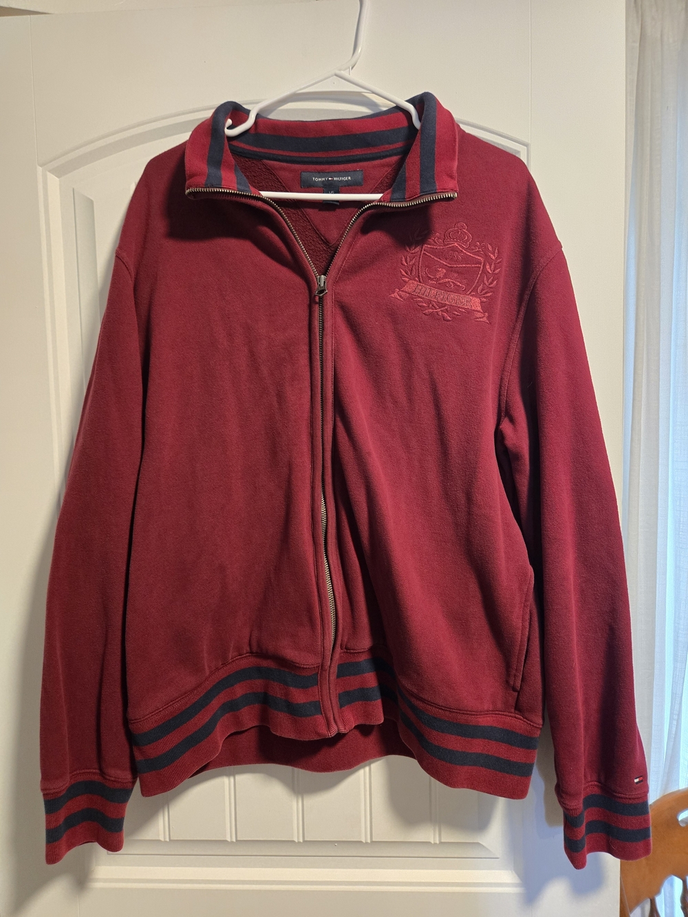 Vintage 90s Y2K Tommy Hilfiger Full-Zip Crest Sweatshirt